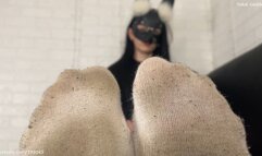 Slave's smelling My dirty socks after gym and licking My sweaty feet