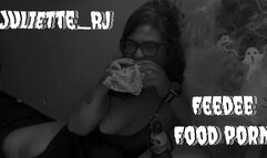 Juliette_RJ eating a Paid Halloween lunch - FEEDERISM - EATING FOOD - MUKBANG