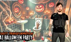 Toilet Transformation at Halloween party