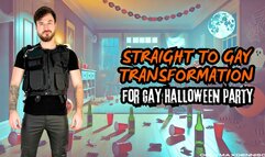 Straight to gay transformation for gay Halloween party