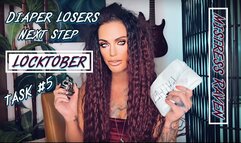 DIAPER LOSERS NEXT STEP- LOCKTOBER TASK #5 - Mistress Raven gives you a chastity diaper task for Locktober - Diaper Fetish, Chastity, Humiliation