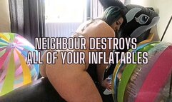 4K - Neighbour Destroys All Your Inflatables (Part 1)