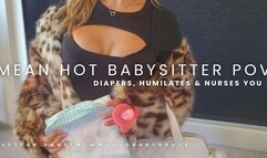 Hot Mean Babysitter Teases You