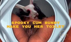 Spooky Ebony Halloween Cum Bunny Makes You Her Toilet Before Ending You