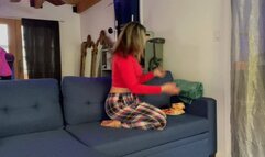 Eating a turkey sandwich and farting in step bros face blowjob and fucking