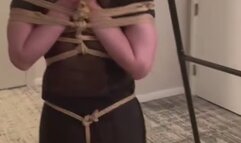 Reverse Prayer Bondage Punishment for Naughty Student