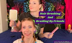 Hair Brushing and Braiding by Friends in the Bedroom