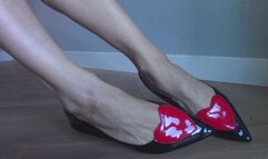 Shiny Black & Red Ballet Flats (mkv)