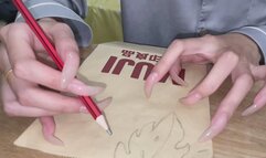 #43 - Drawing with long beautiful nails