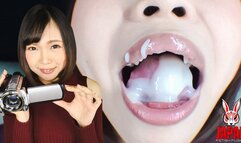 Nanoka YUHO's Seductive Tongue - Cum in Her Mouth