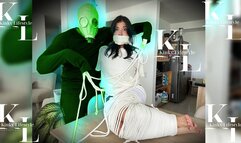 Simona Caught in a Fish Rope Tail By Alien Limbs (Roleplay, Microfoam Covered Ballgag, Struggling, Rope Bondage, Barefoot, Hopping, Special Effects)