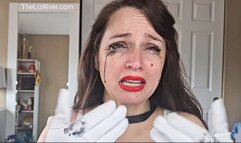 Cinderella's Tears: Crying Real Tears with Liz River, Ruined Make Up, Embarrassed Female, Close Up