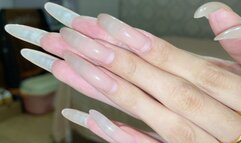 #79 - Long natural nails from the side