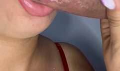 Extreme Close-Ups Lipstick Fetish Blow Jobs Ending Cum In My Mouth