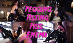 Pegging Fisting Piss Enema ft Latex Mistress Vera Violette