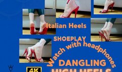 Shoeplay, dangling, toe pointing