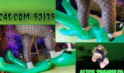 ALIEN TRAMPLED 4K - Miss Brandi Sparxxx, tramples inflatable