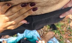 ASIAN GRANNY TOUCHING YOU OUTDOORS | Tina