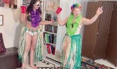 Hula FOOT WORSHIP Competition at the Halloween Party - GIA LOVE & AMI MERCURY HIDEF