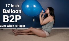 Blow Up Blue 17 Inch Balloon Blow2pop Cum When Pops - Kylie Jacobs - MP4 1080p HD