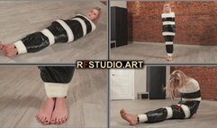 Astrid Barefoot Mummification + Release from Wrap (FULL HD MP4)