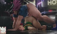 Cammy fucked in anal by Futanari Muscle woman