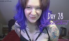 Tattooed brat femdom Princess Lilium gives you Locktober day 28 task! Edging, public play, tease and denial! (HD mp4)