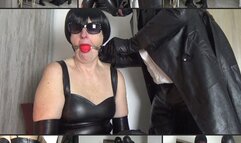 The leather captive and her leather Hunter will go shopping together for the first time