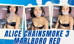 Alice Chainsmoke 3 Marlboro reds - Smoking Marlboro Red Corks - Two Piece