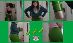 TRILOGY OF 3 PEAS IN A POD GREEN LINEN PANTS PT 1 of 3