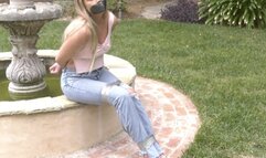 Enjoying Her Beautiuful Garden, Chloe Rose is Grabbed From Behind and Taped Up Outdoors! 1080p Version