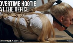 Overtime hogtie at the office 4K: Dark Princess bound orgasm