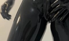 With Latex Catsuit on the Sybian