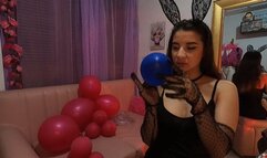 A VERY NAUGHTY RABBIT WITH A BALLOON