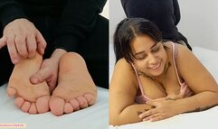 Tickling chubbie feet non stop (feet + face camera)