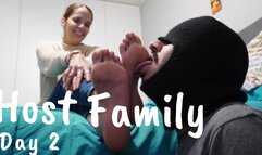 Host family - Day 2 - Exchange student turned into foot slave - Aleska - 4K