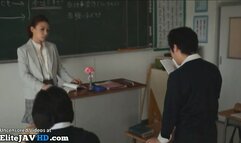 Japanese busty teacher has to give pleasure