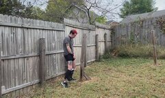 Trans Boy Desperately Pees Outside with Dick Packer