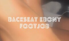 Backseat Ebony Footjob