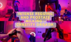 Intense Pegging and Prostate Milking - Chastity Orgasm