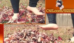 Leaf Crushing - Walking on leaves - Miss Brandi Sparxxx