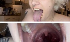 glitterqueen1999 mouth tour mouth fetish long tongue fetish spit fetish teeth fetish no makeup goth