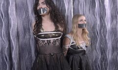 Nikki Slick and Paris White Stand Bound and Gagged and Fully Costumed! 1080p Version