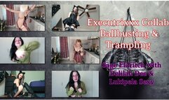 Executrixxx Collab: Ballbusting & Trampling by Dommes Sage Eldritch, Delilah Dee, Lukipela Sexy