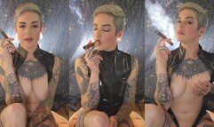 720p Smoking a Big Cigar, Flirting with You and Unzipping my Bodysuit