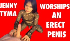 Jenny Tyma Worships an Erect Penis