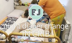 Night diaper change in crib