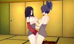 [Naruto]Kurenai x Anko(3d Hentai)