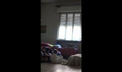 cleaning the house (two cameras)