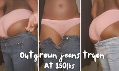 Outgrown jeans try on at 150lbs